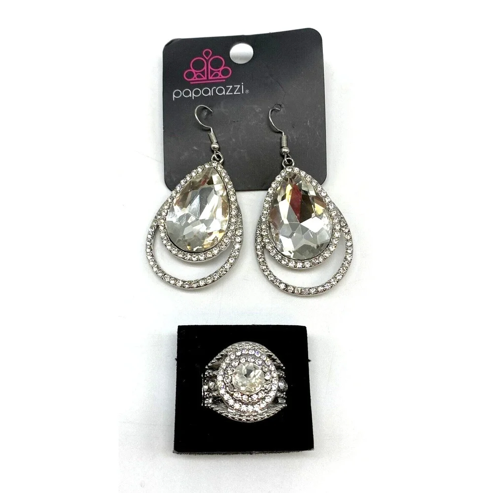 NEW Paparazzi Jewelry COCKTAIL RING & PEAR DROP EARRINGS Set-Size 7-10 Prom